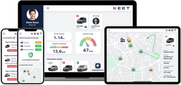 Gestione dei veicoli aziendali da remoto con l'app di gestione della flotta Keet